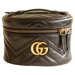 Gucci GG Marmont Backpack in Black Leather