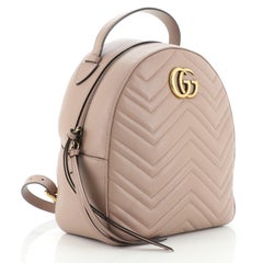 Gucci GG Marmont Backpack Matelasse Leather Small