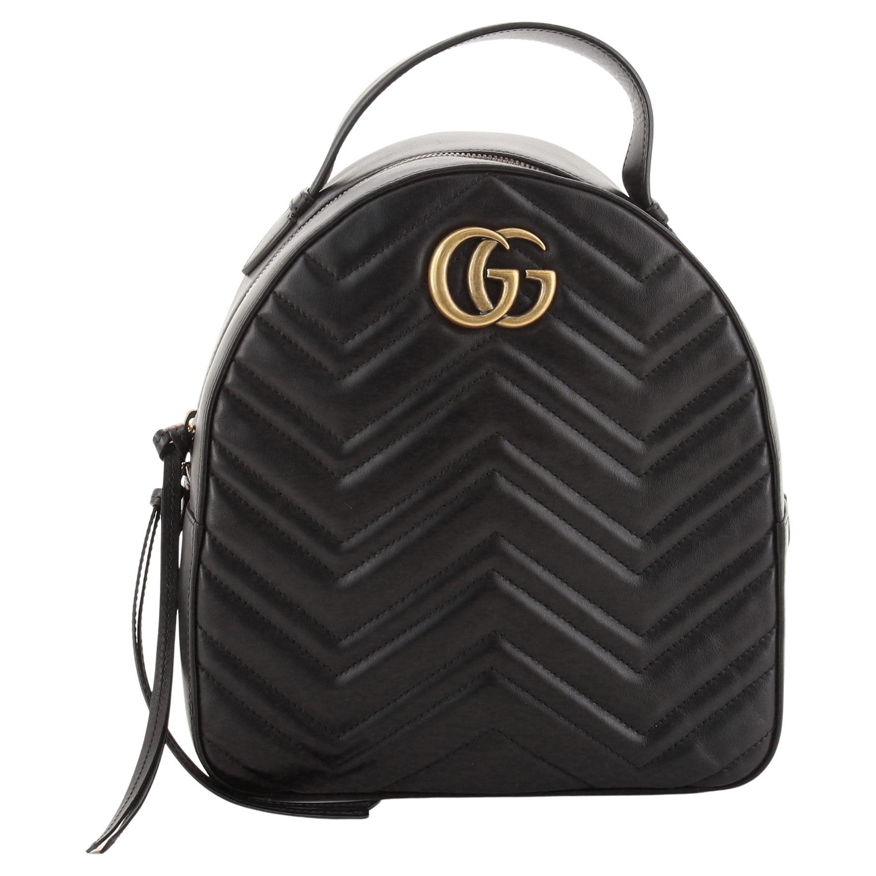 Gucci Black Leather Backpack at 1stDibs