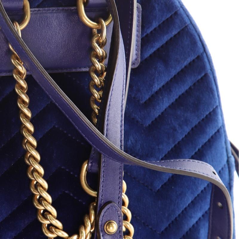 Gucci GG Marmont Backpack Matelasse Velvet Small 1