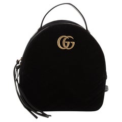  Gucci GG Marmont Backpack Matelasse Velvet Small