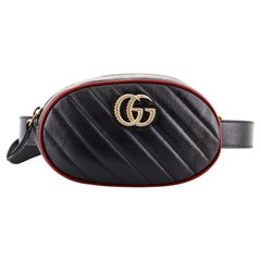 Gucci GG Marmont Belt Bag Diagonal Quilted Leather