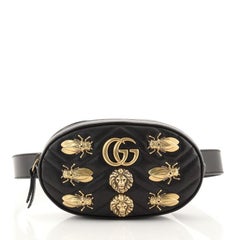 Gucci GG Marmont Belt Bag Embellished Matelasse Leather