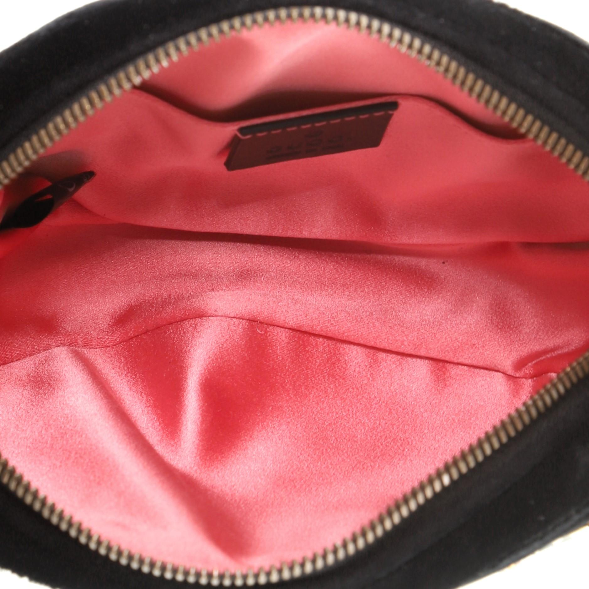 Gucci GG Marmont Belt Bag Embellished Matelasse Velvet  1