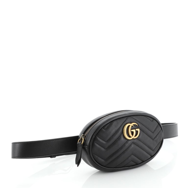 Gucci GG Marmont Belt Bag Matelasse Leather at 1stDibs | gucci belt bag ...
