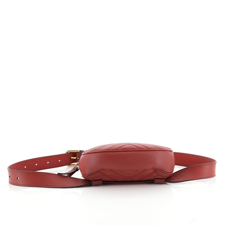 Gucci GG Marmont Belt Bag Matelasse Leather For Sale at 1stdibs