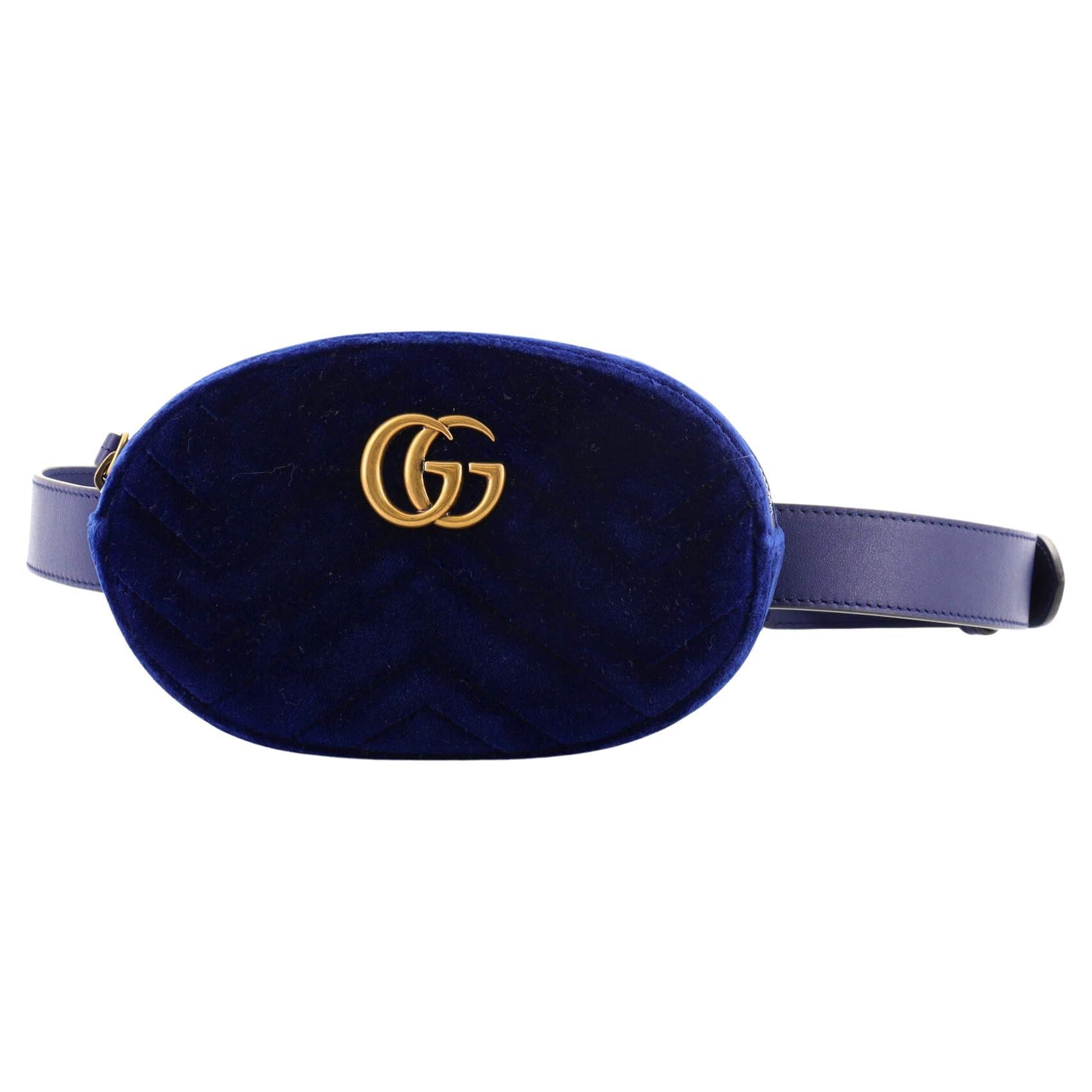 Gucci GG Marmont Belt Bag Matelasse Velvet
