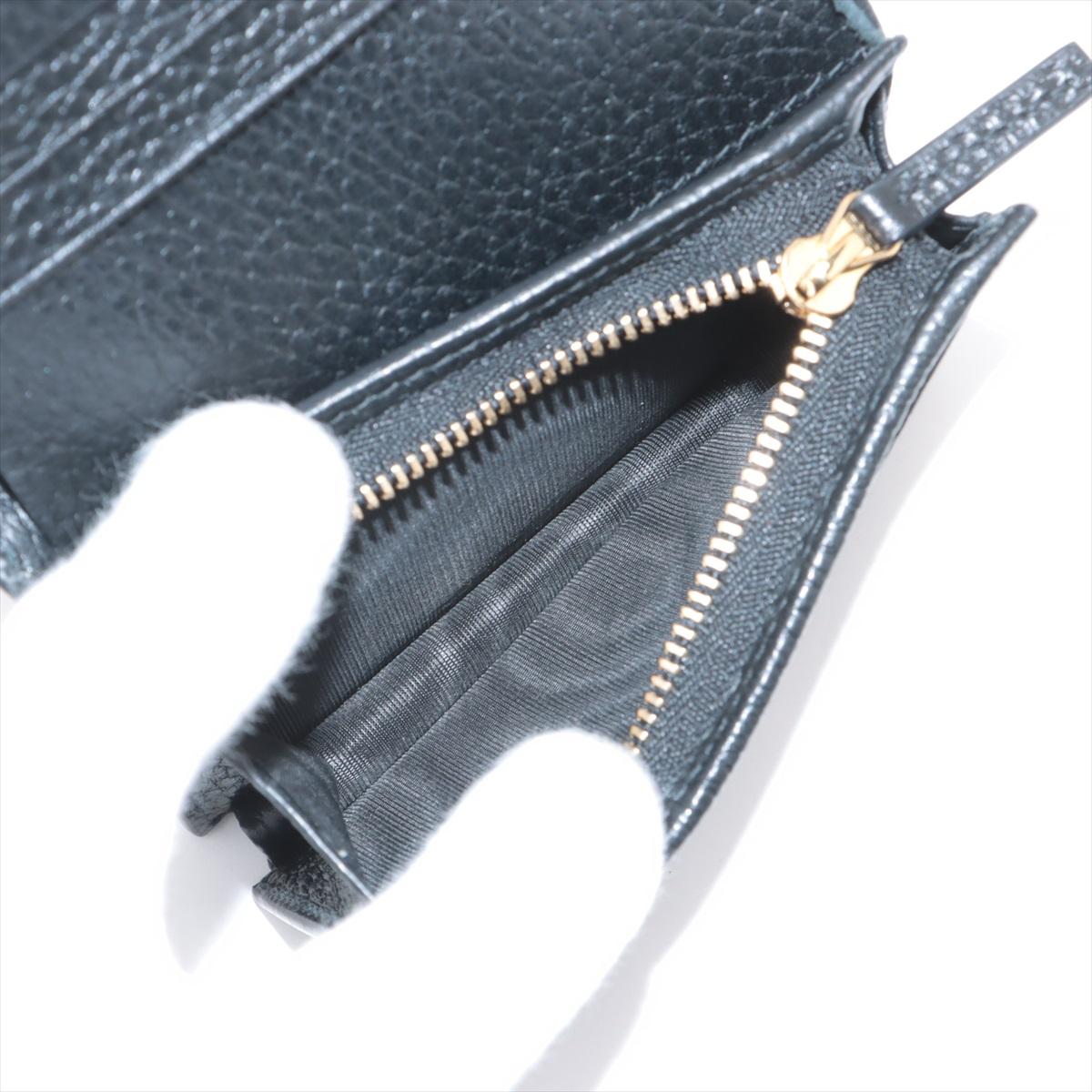 Gucci GG Marmont Bi-color kompakte Leder-Brieftasche Schwarz x Beige im Angebot 2