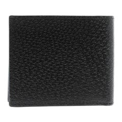Gucci GG Marmont Bi Fold Black Leather Mens Wallet 428726