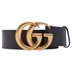 Gucci GG Marmont Black Leather Belt (85/34)