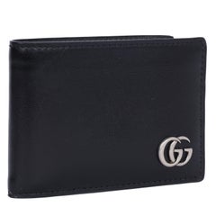 Gucci GG Marmont Black Leather Bi Fold Wallet