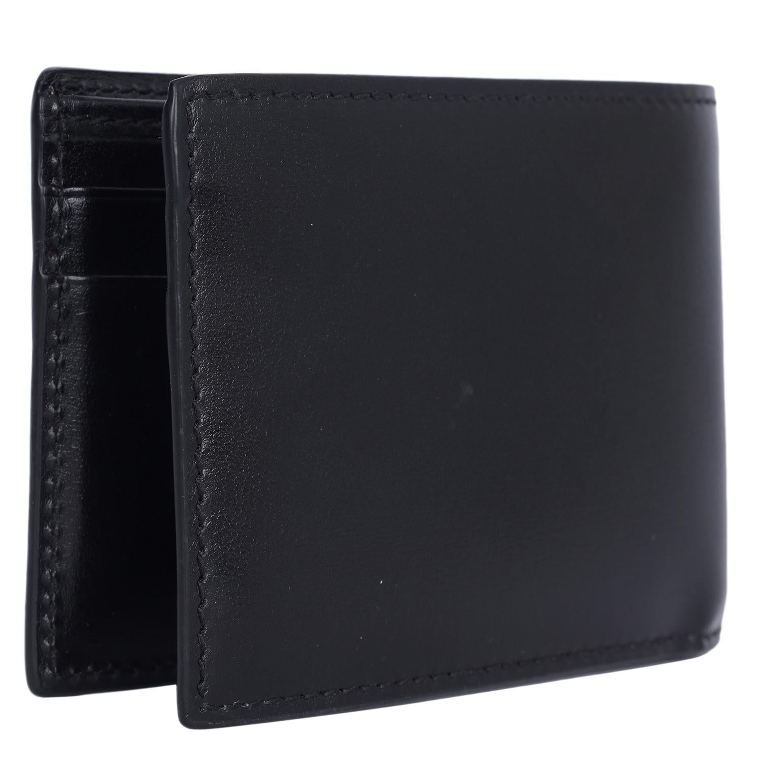 Gucci GG Marmont Bi Fold Brieftasche aus schwarzem Leder im Angebot 1