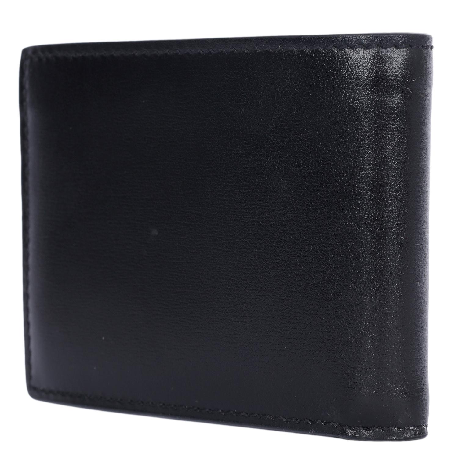 Gucci GG Marmont Bi Fold Brieftasche aus schwarzem Leder im Angebot 2
