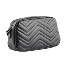 Gucci GG Marmont Black Monochrome Camera Bag Small