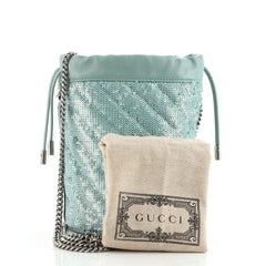 Gucci GG Marmont Bucket Bag Diagonal Quilted Sequins Mini