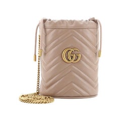 Gucci GG Marmont Bucket Bag Matelasse Leather Mini