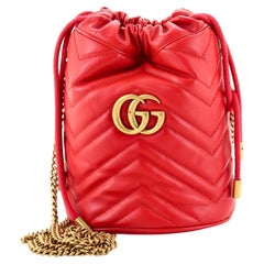 Gucci GG Marmont Bucket Bag Matelasse Leather Mini