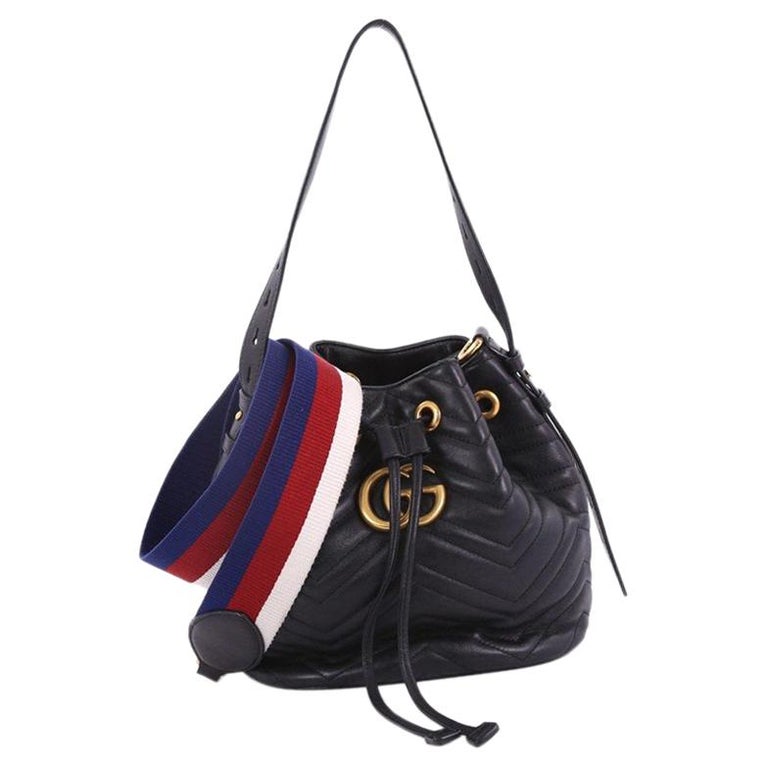 Gucci GG Marmont Bucket Bag Matelasse Leather Small at 1stdibs