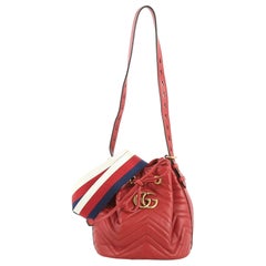 Gucci GG Marmont Bucket Bag Matelasse Leather Small
