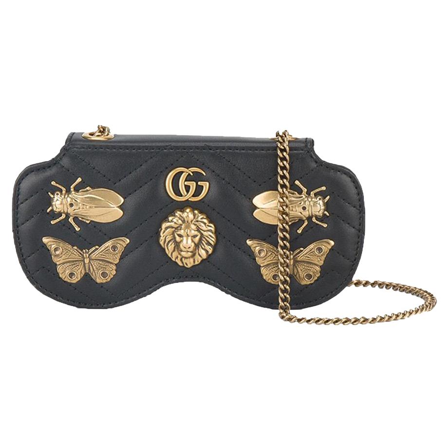 Gucci GG Marmont Bug-Embellished Sunglasses Case at 1stDibs