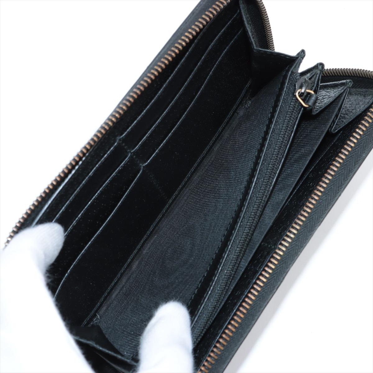 Gucci GG Marmont Calf Leather Zip Around Long Wallet Black For Sale 1