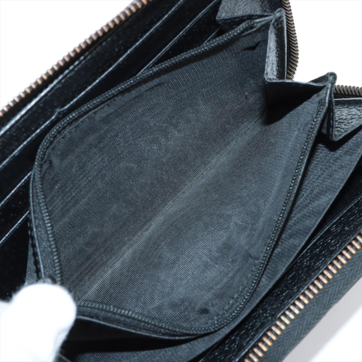 Gucci GG Marmont Kalbsleder Zip um lange Brieftasche schwarz im Angebot 3