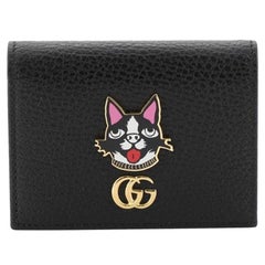 Gucci GG Marmont Card Case Embellished Leather