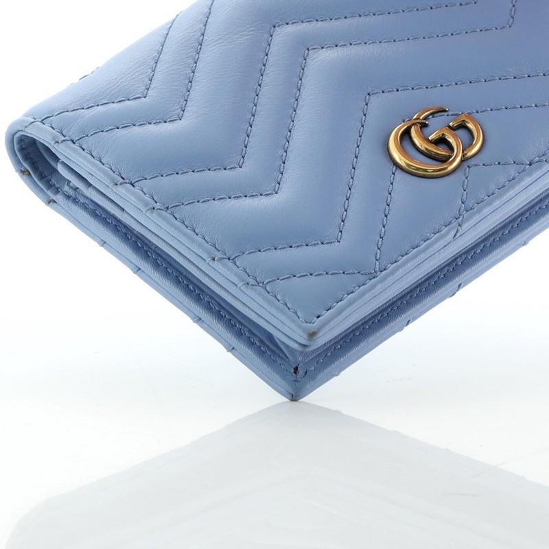 Gucci GG Marmont Card Case Matelasse Leather In Good Condition In NY, NY