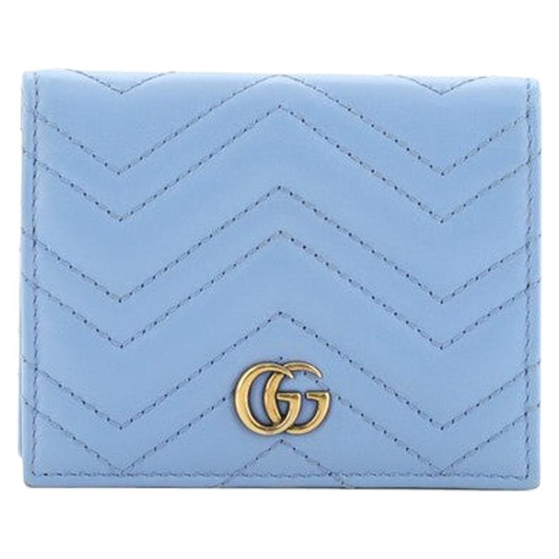 Gucci GG Marmont Card Case Matelasse Leather