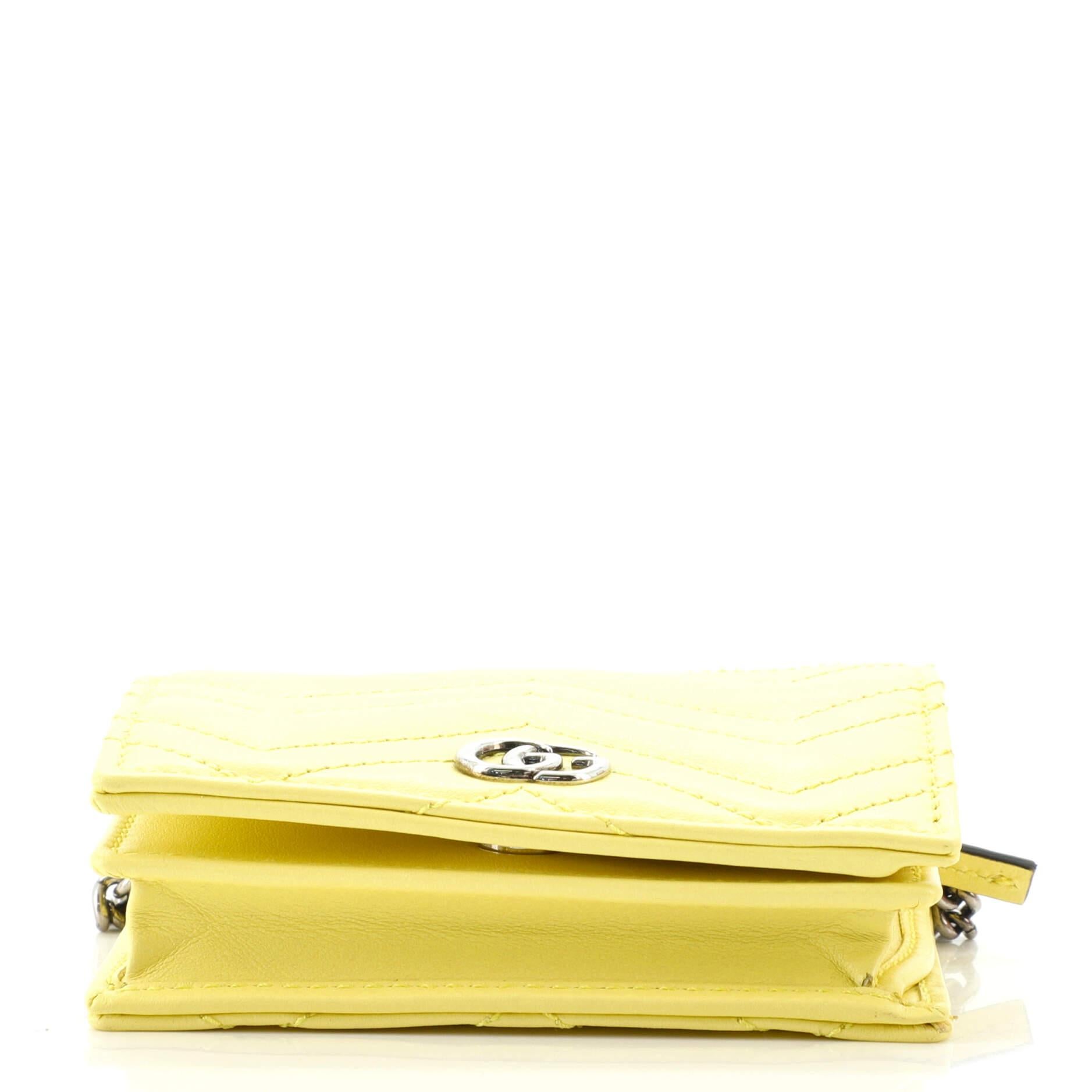 yellow gucci card holder