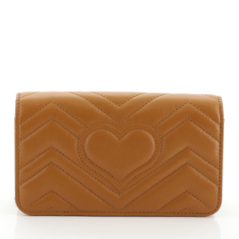Gucci Matelasse Leather GG Marmont Mini Chain Bag (SHF-6frD2R