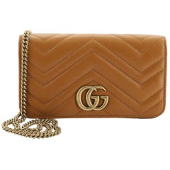 Gucci GG Marmont Chain Flap Bag Matelasse Leather Mini
