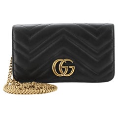 Gucci GG Marmont Chain Flap Bag Matelasse Leather Mini