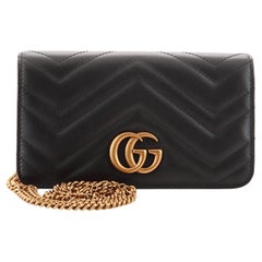 Gucci GG Marmont Chain Flap Bag Matelasse Leather Mini