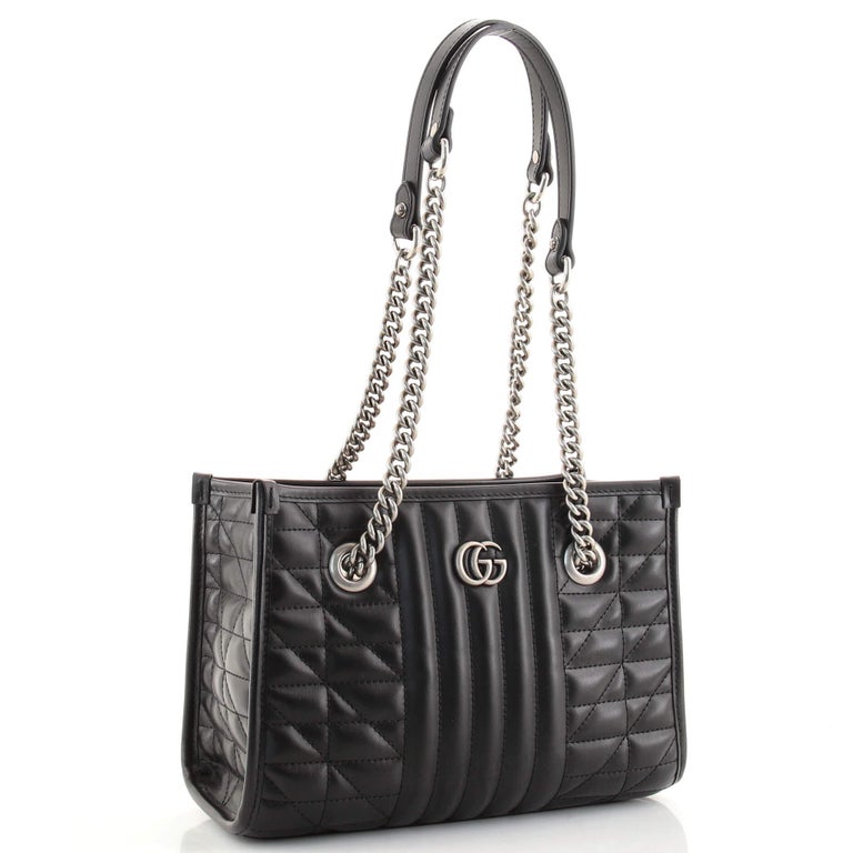 Gucci GG Marmont Chain Shopping Tote Mixed Matelasse Leather Small For