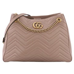 Used Gucci GG Marmont Chain Shoulder Bag Matelasse Leather