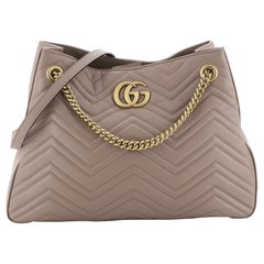Used Gucci GG Marmont Chain Shoulder Bag Matelasse Leather