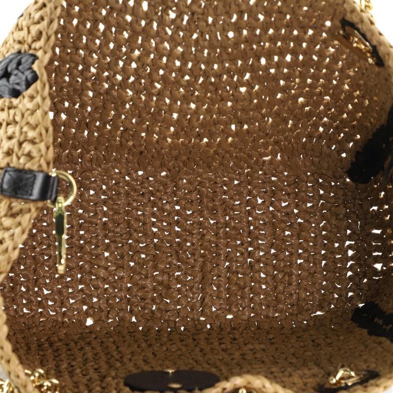 Gucci GG Marmont Chain Tote Raffia Klein 1