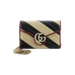 Gucci GG Marmont Chain Wallet Diagonal Quilted Leather Mini 