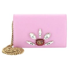 Gucci GG Marmont Chain Wallet Embellished Leather Mini