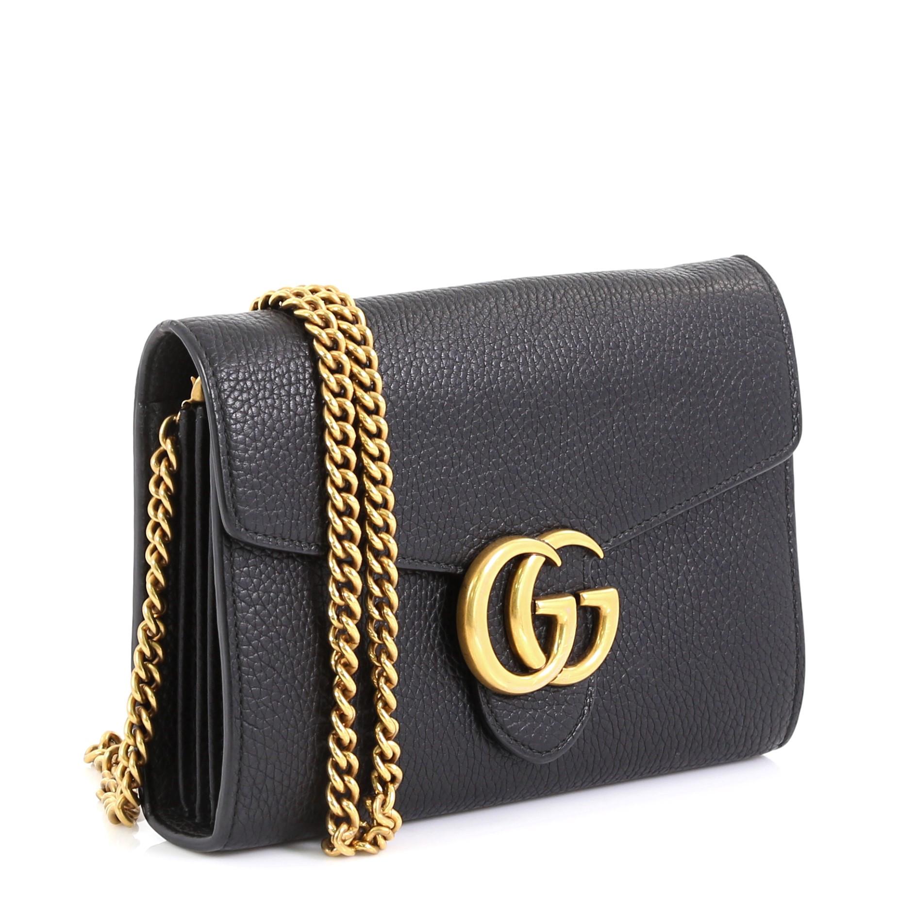 gucci marmont mini chain wallet