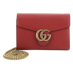 Gucci GG Marmont Chain Wallet Leather Mini