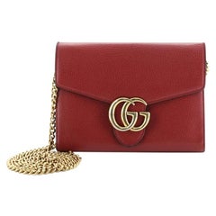 Gucci GG Marmont Chain Wallet Leather Mini