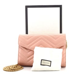 Gucci GG Marmont Chain Wallet Matelasse Leather Mini