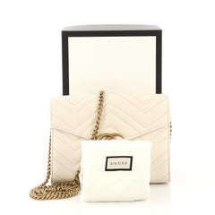 Gucci GG Marmont Chain Wallet Matelasse Leather Mini