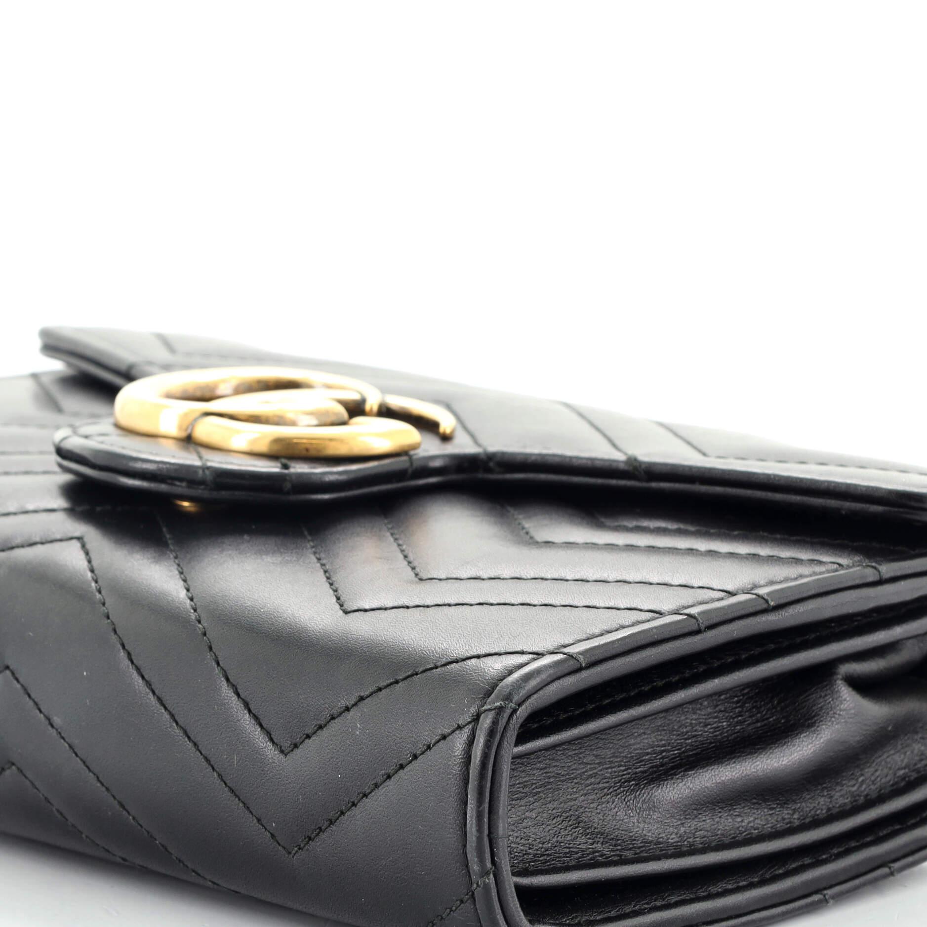 Women's or Men's Gucci GG Marmont Chain Wallet Matelasse Leather Mini