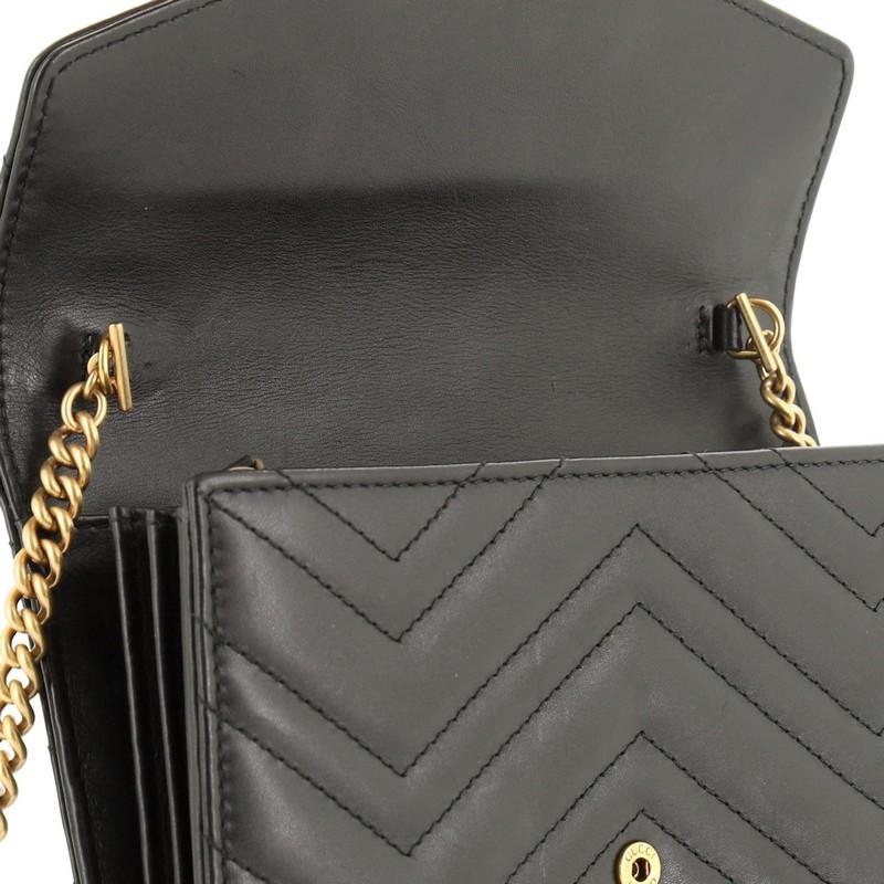 Gucci GG Marmont Chain Wallet Matelasse Leather Mini 2