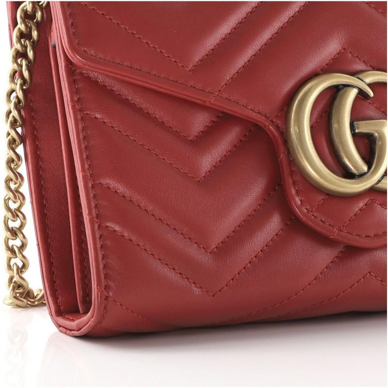 Gucci GG Marmont Chain Wallet Matelasse Leather Mini 1