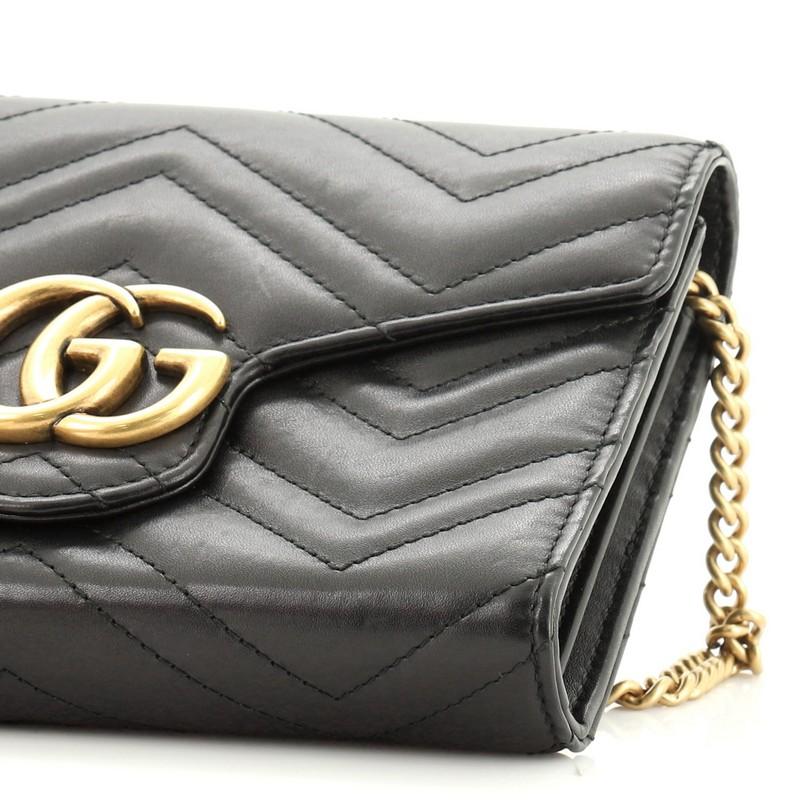 Gucci GG Marmont Chain Wallet Matelasse Leather Mini 3