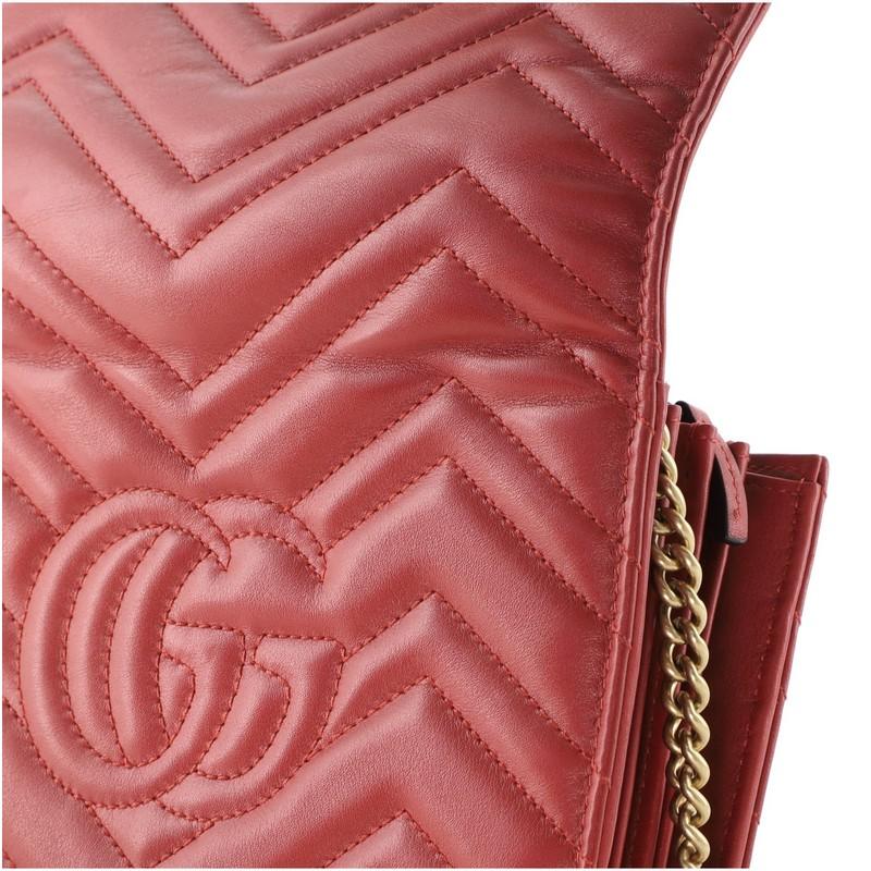 Gucci GG Marmont Chain Wallet Matelasse Leather Mini 2